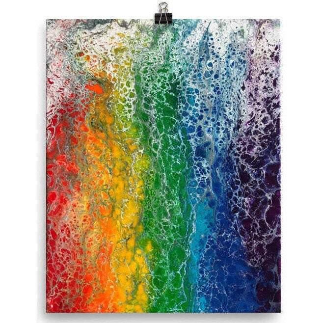Rainbow Gay Pride Canvas Art Print by Notsniw Art